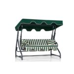 Τριπλή Κουνιστή Καρέκλα Κήπου Ruta 3 - Green White Black ed16922