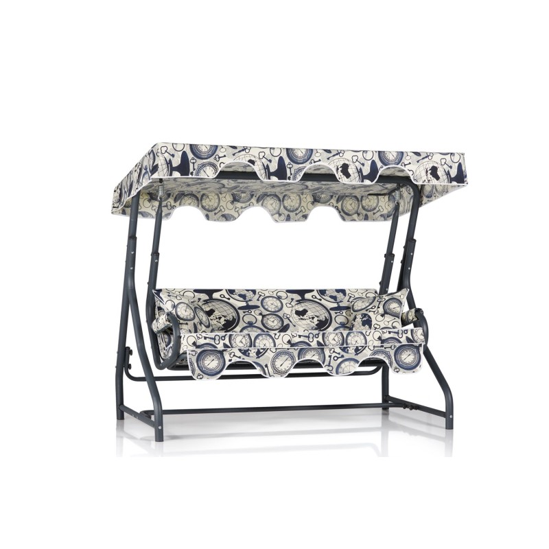 16923_0-800x800 Τριπλή Κουνιστή Καρέκλα Κήπου Ruta 4 - Black Cream ed16923 - Image 1