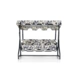 Τριπλή Κουνιστή Καρέκλα Κήπου Ruta 4 - Black Cream ed16923 - Image 3