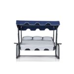 Τριπλή Κουνιστή Καρέκλα Κήπου Vitis - Blue ed16934