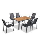 Σετ σαλονιού κήπου Berlin - Anthracite Wooden ed16946