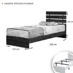 Μονό κρεβάτι Fuga 120 - Oak ed16959 - Image 3