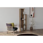 Βιβλιοθήκη Wand καρυδί μελαμίνη 50x19 6x160εκ ed1713