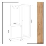 Έπιπλο εισόδου Broc δρυς άσπρο μελαμίνη 100x35x180εκ ed1719 - Image 2