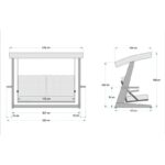 Τριπλή Κουνιστή Καρέκλα Κήπου Sia 2400 - Beige ed17204 - Image 2