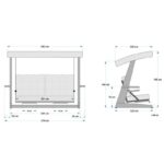 Τριπλή Κουνιστή Καρέκλα Κήπου Luna Deluxe 2600 - Anthracite ed17205