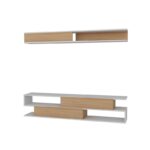 Έπιπλο τηλεόρασης Sims άσπρο Teak χρώμα 176x39x31 5cm ed1722 - Image 5