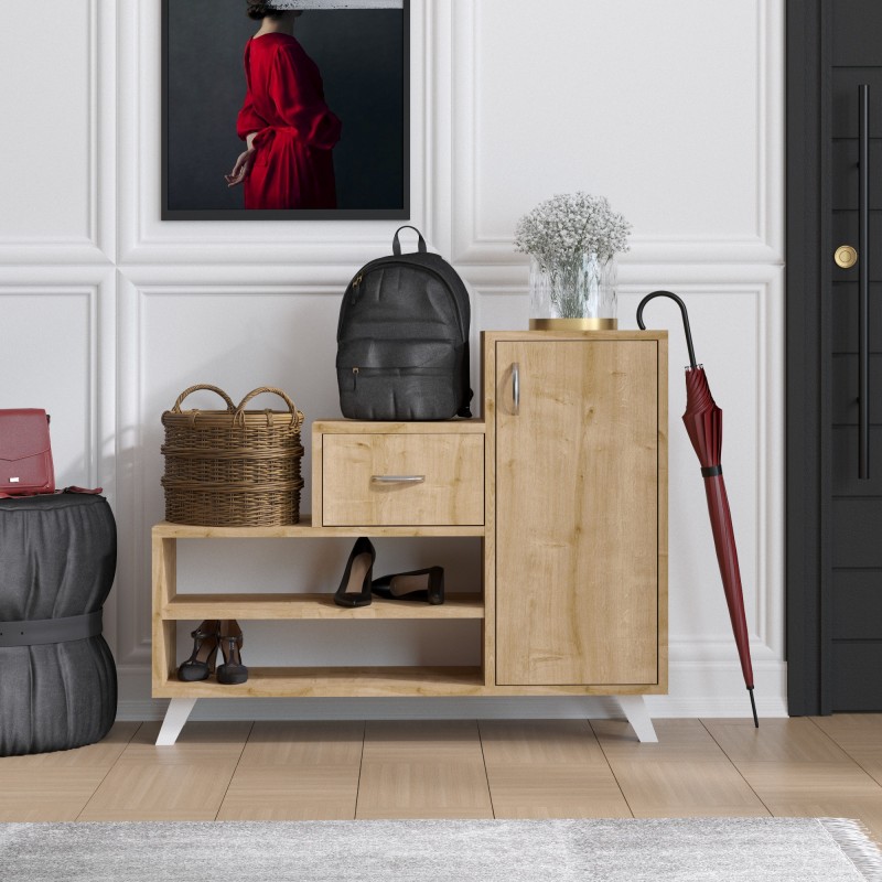 1723_0-800x800 Έπιπλο εισόδου Retro Sapphire Oak μελαμίνη 90x77x33εκ ed1723 - Image 1