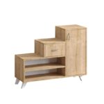 Έπιπλο εισόδου Retro Sapphire Oak μελαμίνη 90x77x33εκ ed1723 - Image 3