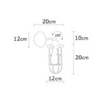 Φωτιστικό τοίχου Aero 12x12x30εκ ed17253 - Image 3