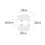 Φωτιστικό τοίχου Quadro 20x12x25εκ ed17255 - Image 3