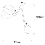 Φωτιστικό τοίχου Sivani 15x30x50εκ ed17265 - Image 2