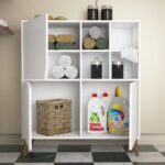 Ντουλάπι μπάνιου Pulse άσπρη μελαμίνη 100x30x115cm ed1726 - Image 4