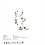 Φωτιστικό τοίχου Aether 16x25x41εκ ed17281 - Image 2