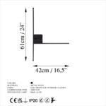 Φωτιστικό τοίχου NovaDot 61x3x42εκ ed17301 - Image 2