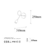 Φωτιστικό τοίχου Veto 12x31εκ  ed17309 - Image 2