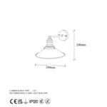 Φωτιστικό τοίχου Conical 24x27x20εκ ed17322 - Image 2