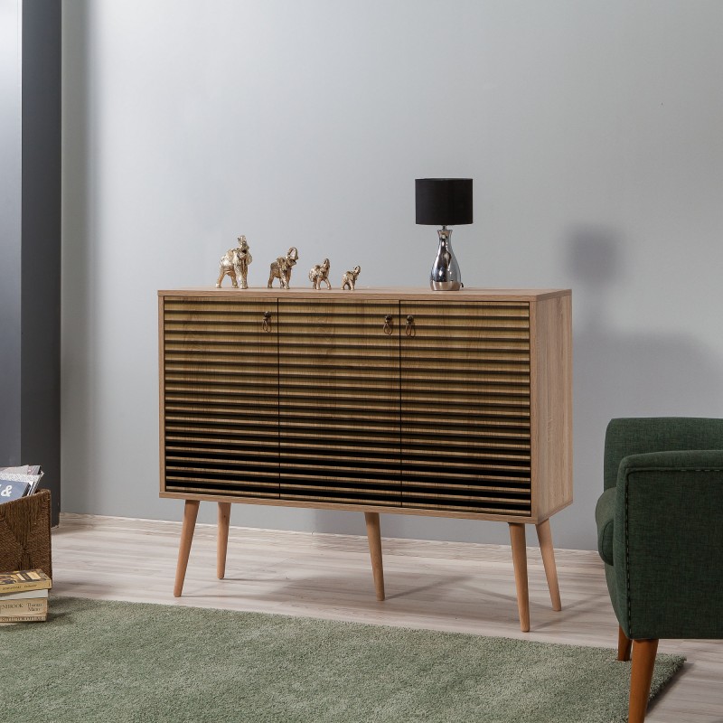 1734_0-800x800 Μπουφέ Mente 2 SONOMA OAK ΜΕΛΑΜΙΝΗ 120x36xH90cm ed1734 - Image 1