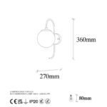 Φωτιστικό τοίχου RustGlow 15x27x36εκ ed17357 - Image 2