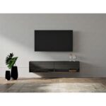 Έπιπλο τηλεόρασης Arges ανθρακί 141x30x31cm ed1741