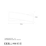 Φωτιστικό τοίχου Celestia 31x10x11εκ ed17453 - Image 2