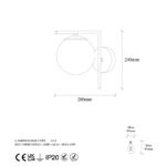 Φωτιστικό τοίχου Luxor 15x28x23εκ ed17455 - Image 2