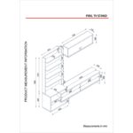 Σύνθετο τηλεόρασης Piril καρυδί ανθρακι μελαμίνη 180x29 5x46 8εκ ed1747 - Image 2
