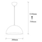 Φωτιστικό οροφής Nordic 30x111εκ ed17501 - Image 3