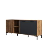 Μπουφέ Dafni καρυδί ανθρακί 180x45x80cm ed1751 - Image 3