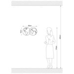 Φωτιστικό τοίχου Atlas 60x12x33εκ ed17550 - Image 4