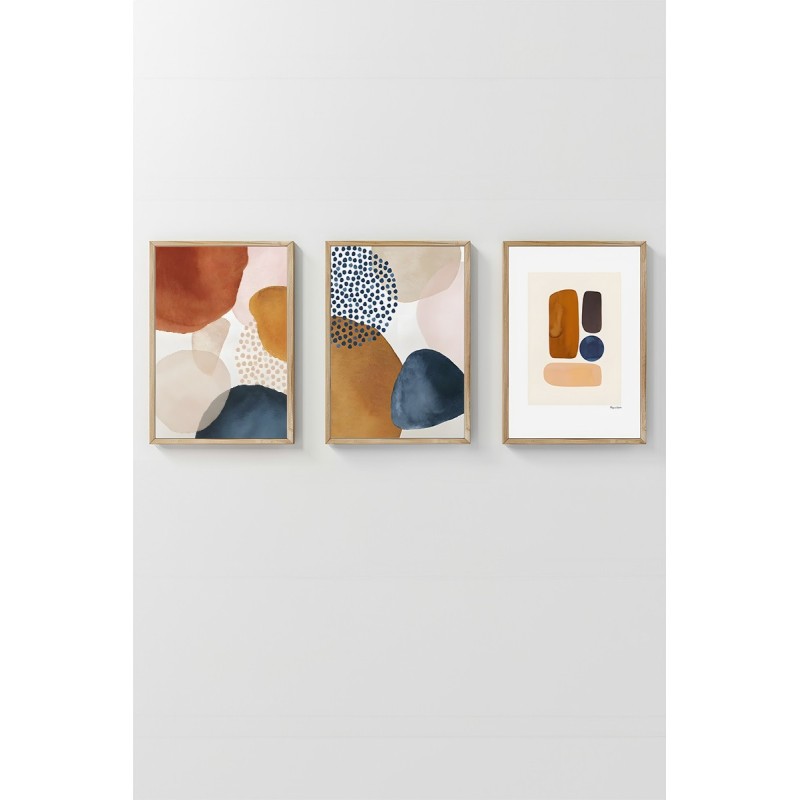 17610_0-800x800 Πίνακας με κορνίζα 3 τεμάχια Artsy 33x48εκ ed17610 - Image 1