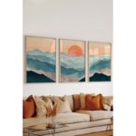 Πίνακας με κορνίζα 3 τεμάχια Sun 33x48εκ ed17612 - Image 3