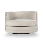 Πολυθρόνα Hilal κρέμ ξύλο βελούδινο ύφασμα 95x71x64εκ ed1762 - Image 4