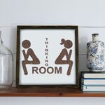 Πίνακας MDF με κορνίζα WC 34x34εκ ed17645 - Image 2