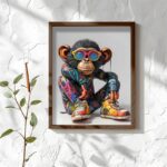 Πίνακας MDF με κορνίζα Monkey 35x47x3 5εκ ed17675 - Image 2