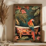 Πίνακας MDF με κορνίζα Parrot 35x47x3 5εκ ed17676