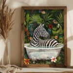 Πίνακας MDF με κορνίζα Ζebra 35x47x3 5εκ ed17677