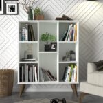 Βιβλιοθήκη Link άσπρο καρυδί μελαμίνη 91x29 5x113 6εκ ed1767