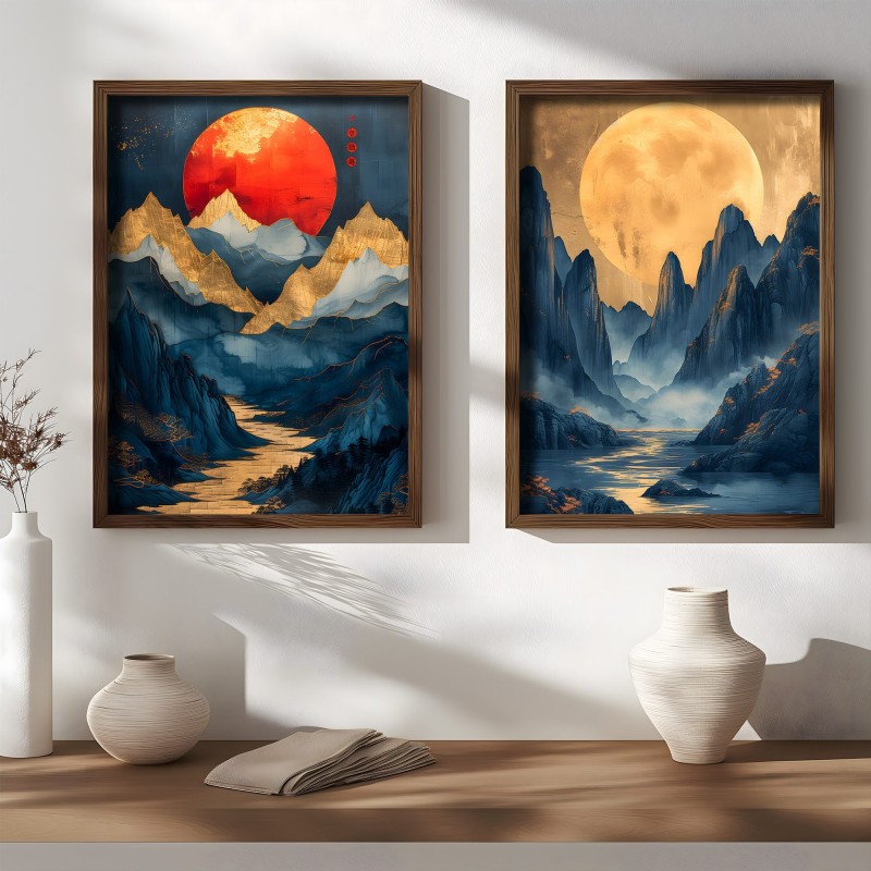 17700_0-800x800 Πίνακας MDF με κορνίζα 2 τεμάχια 35 x 47 x 3,5 εκ ed17700 - Image 1