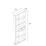 Βιβλιοθήκη Luma δρυς μελαμίνη 80 4x25x188 6εκ ed1770 - Image 2