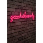 Διακοσμητικός Πλαστικός Φωτισμός Led Good Vibes Only - Pink ed17784 - Image 5