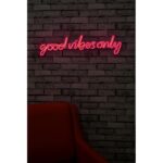 Διακοσμητικός Πλαστικός Φωτισμός Led Good Vibes Only - Pink ed17784 - Image 4