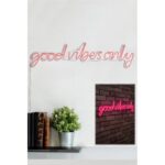 Διακοσμητικός Πλαστικός Φωτισμός Led Good Vibes Only - Pink ed17784 - Image 3