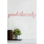 Διακοσμητικός Πλαστικός Φωτισμός Led Good Vibes Only - Pink ed17784 - Image 2