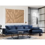Γωνιακός καναπές Frido Right Navy Blue 190x308cm ed1779