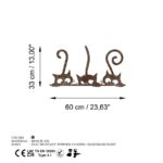 Deco διακοσμητικό τοίχου μεταλλικό 33x1 5x60εκ ed17872