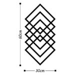 Deco διακοσμητικό τοίχου μεταλλικό 30x1 5x60εκ ed17876 - Image 2