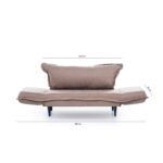 Καναπές κρεβάτι διθέσιος Calvino Mink 50x120x38cm ed1789 - Image 2