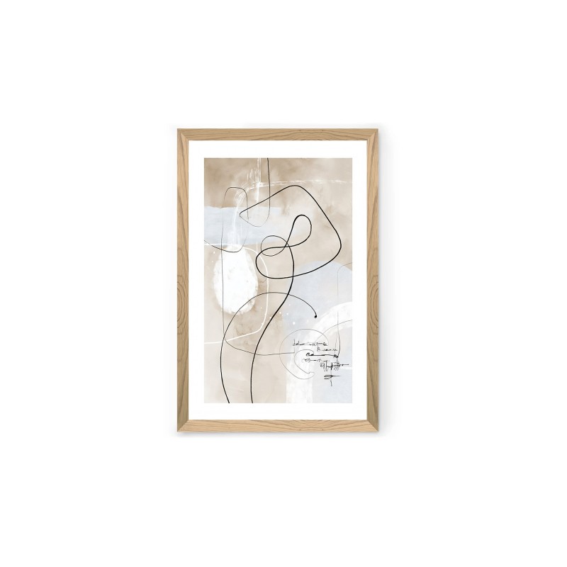 17905_0-800x800 Πίνακας Abstract Beige MDF με κορνίζα 33 x 48 εκ ed17905 - Image 1