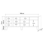 Έπιπλο τηλεόρασης Marea 160x45x75cm atlantic pine ed1802 - Image 2